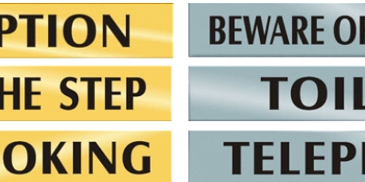 Stock Door Signs. Contact us for more details.