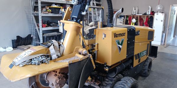 Vermeer stump grinder able to grind out the largest stumps
