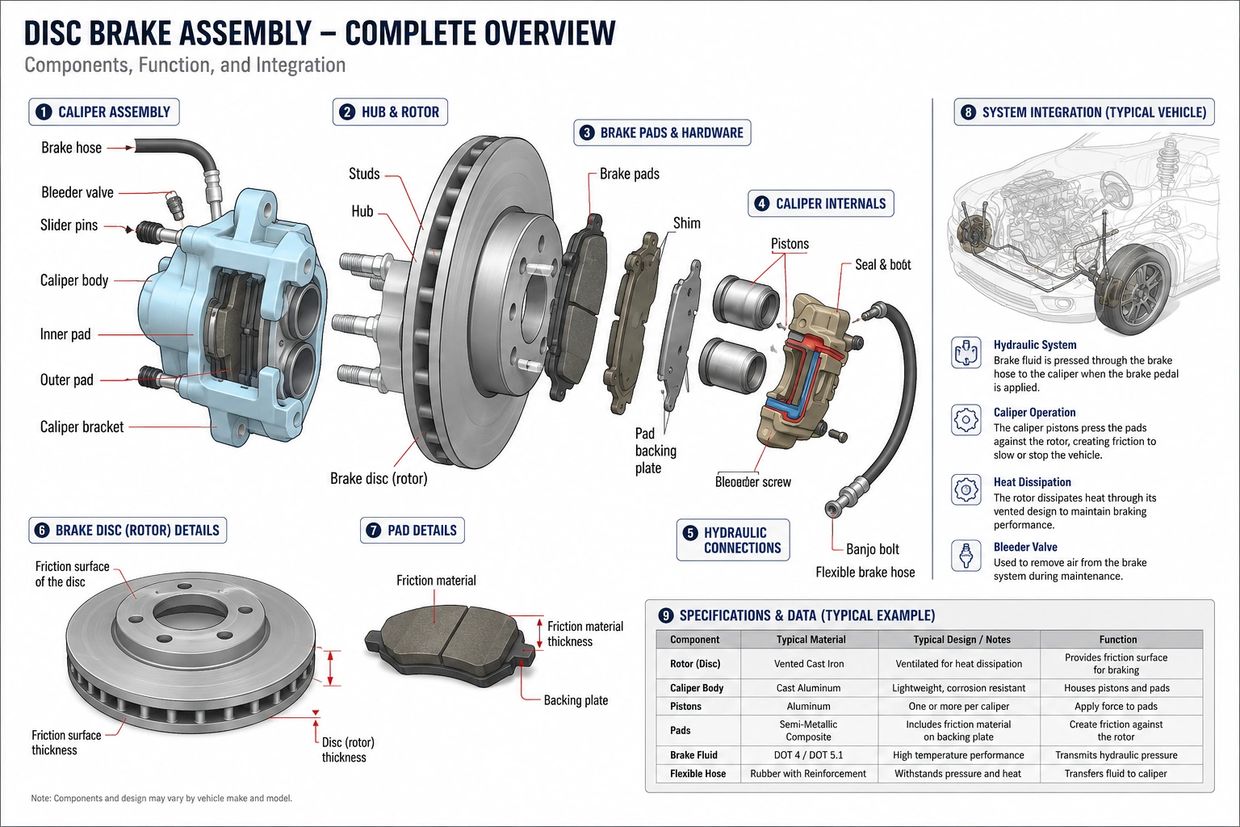 Disc brake assembly
Conjunto de freno de disco