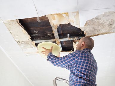 Roof Leak which has ceiling damage