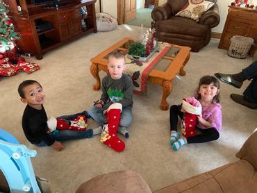 Great Grandson, Easton Scott and our two bonus great grandchildren, Tayin and Kielyn.