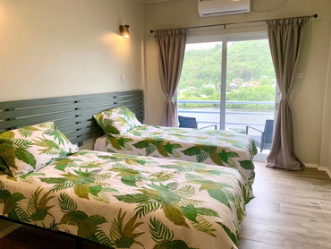 Single beds option in Grenada Blue Rooms near Clarke's Court Bay Boatyard