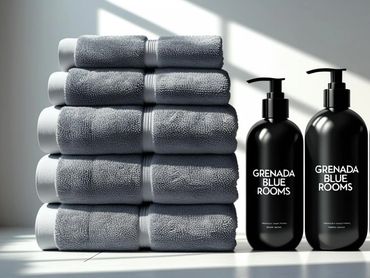 Amenities in Grenada Blue Rooms near Clarke's Court Bay Boatyard