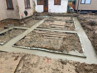 Mini piling specialists, house extensions, foundations, reinforce raft and ground beams