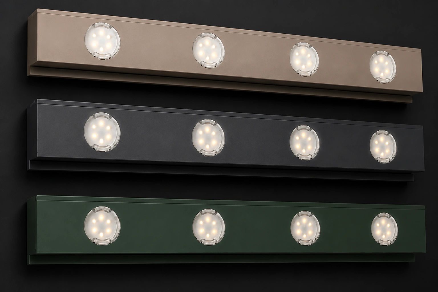 SIGNA 30 high-output RGBW roofline light installed in a soffit-mounted track.