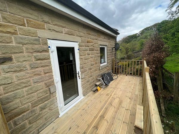 New external door and decking installation