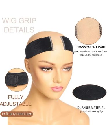 Wig band/grip helps to secure your wig and stop it slipping on your natural bio hair . 