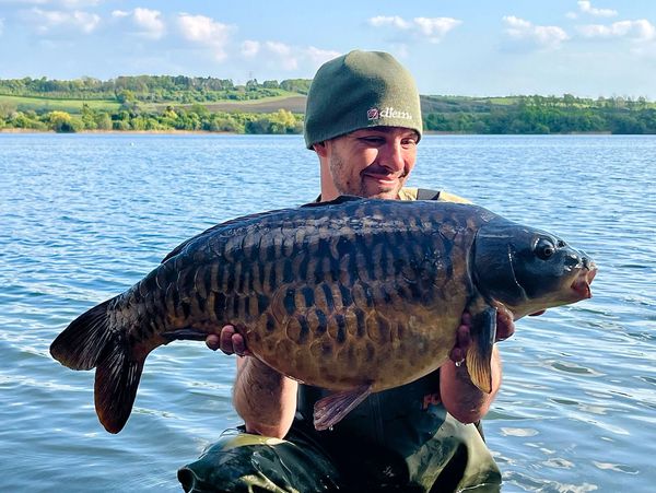 A 28lb Carp caught on a bespoke bait made solely for Micheal!