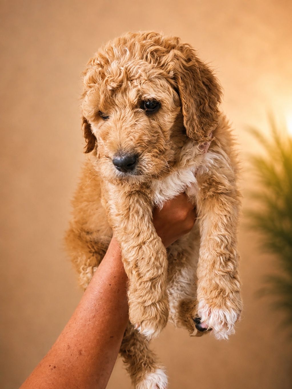 Red white tuxedo male f1b bernedoodle luxury designer puppy