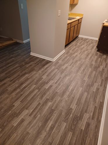 finished sheet vinyl install