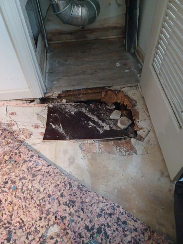 Sound proof subfloor damage