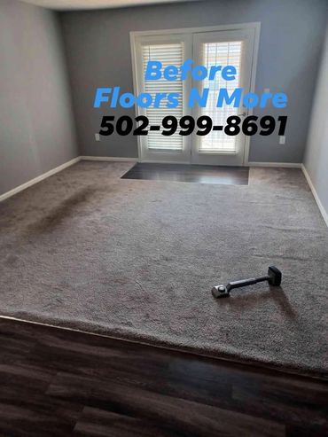 Before stretch and steam clean