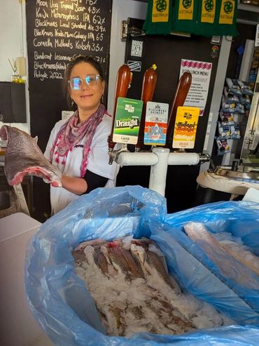 Australian seafood, straight off the truck at The Cambrian Hotel, Bendigo