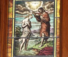 John the Baptist baptising Jesus in the River Jordan