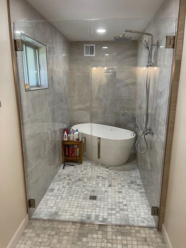 Double shower door