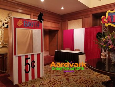 Ticket booth prop from Aardvark Entertainment