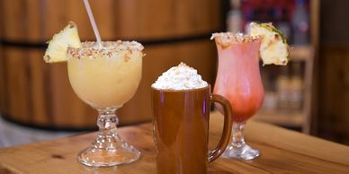 Picture of popular drinks served at the distillery.