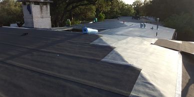 Modified bitumen roof