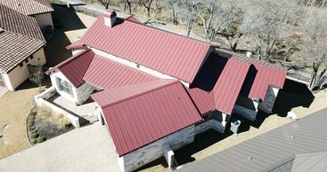 red standing seam metal roof