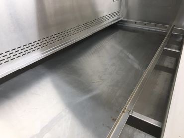 After cleaning and disinfecting of drain pain in Biological Safety Cabinet by CCI