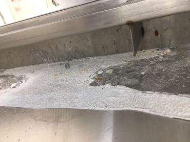 Under work surface of dirty Biological Safety Cabinet (BSC)