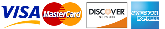 We accept all major credit cards.