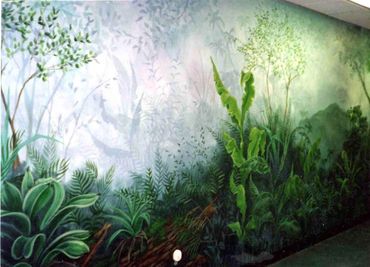 Rain forest jungle mural