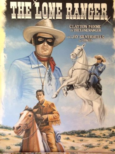 The Lone Ranger movie poster reproduction mural