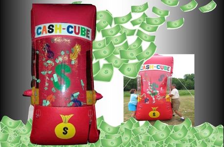 inflatable cash cube rental cash cube  money grabber machine Martinsville VA Greensboro NC Danville