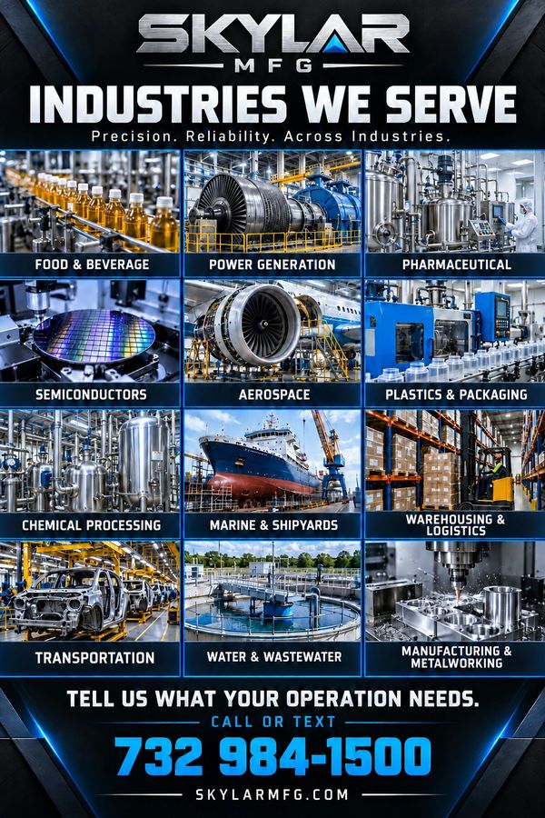 Industry sectors served by Skylar MFG.