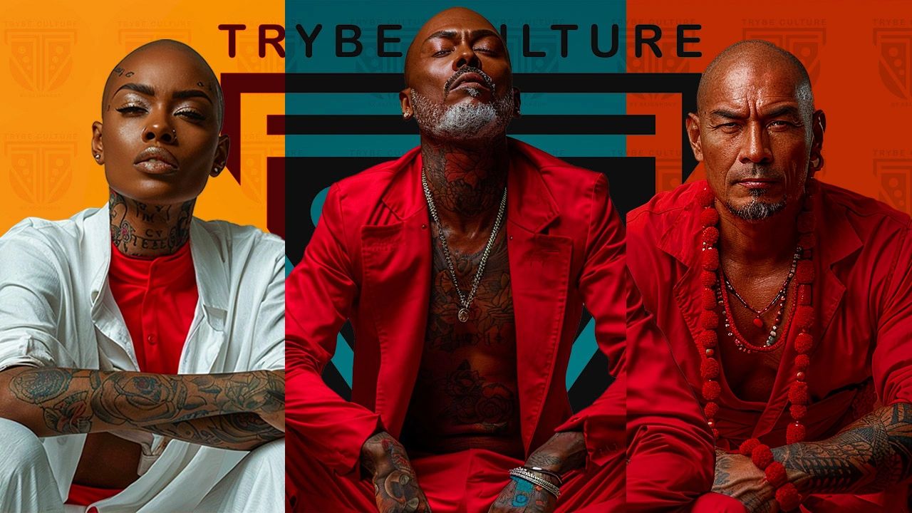 Diverse images of artists with tattoos showing, representing the diversity of fine art offered.