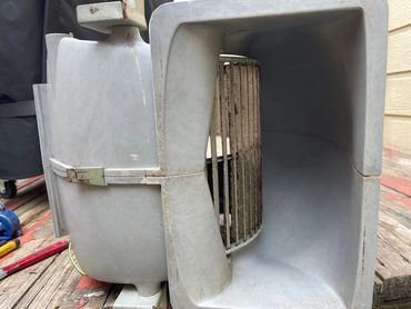 After cleaning the blower wheel.