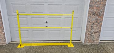 Rail assembly for wood or concrete floors