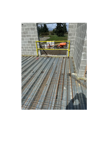 Rail at wall opening