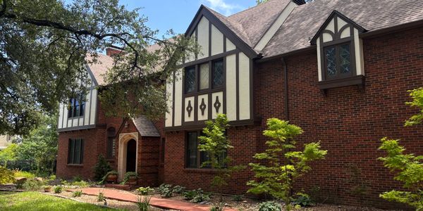 Curb appeal upgrade on brick house project.