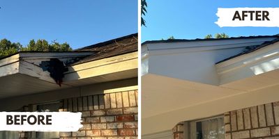 Before and after siding replacement and restoration