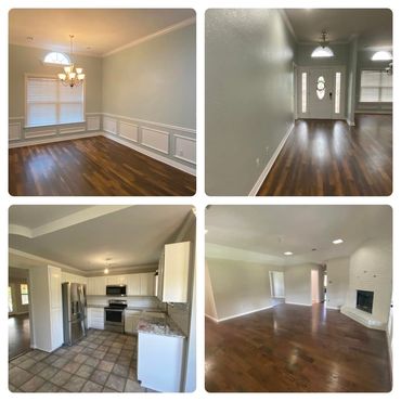 Interior living room repaint showing fresh, smooth wall finish.