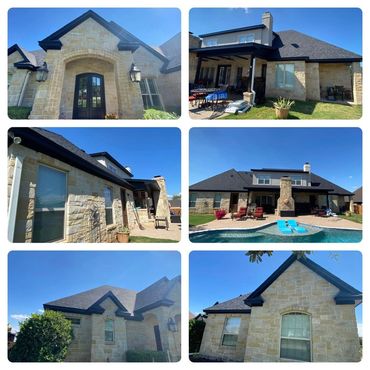 Exterior pressure washing and siding on a Waco Texas home