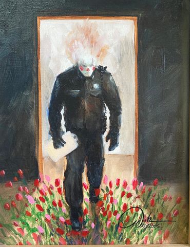 Despotic Clowns, Oil, 12x17