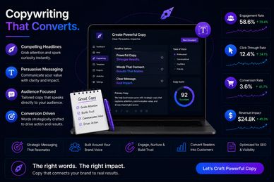 A digital tool for crafting compelling, persuasive, and conversion-driven copywriting with clear metrics.