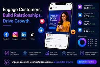 Social media marketing boosts engagement, traffic, and growth with data-driven strategies.