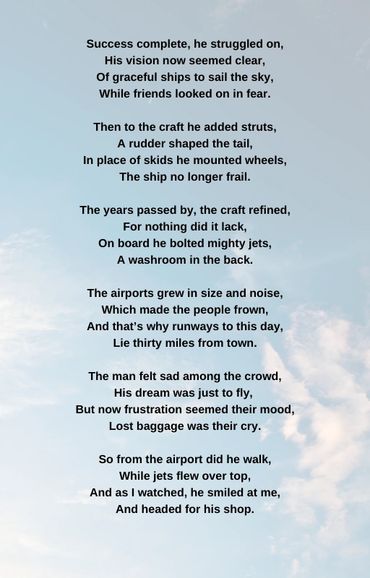 In the Beginning Aviation Poem  by Patrick J Phillips Page 2