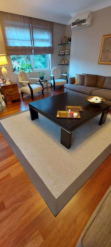 Bordürlü halı tasarımı yaptığımız müşterimizin evinden örnek