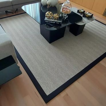 Bordürlü halı tasarımı yaptığımız müşterimizin evinden örnek