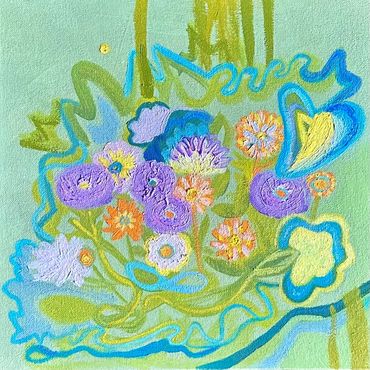 “ Un paisaje cotidiano” de la serie Tejidos atmosféricos.
Oil on Canvas
30x30 cm