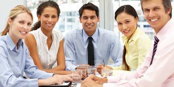 Diverse group of business professionals