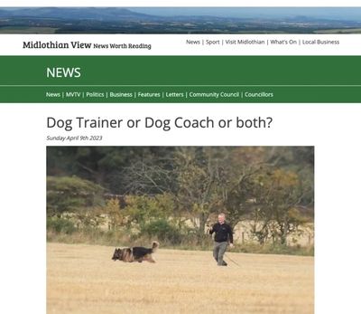 Dog Coach Nick McMechan in The Midlothian View