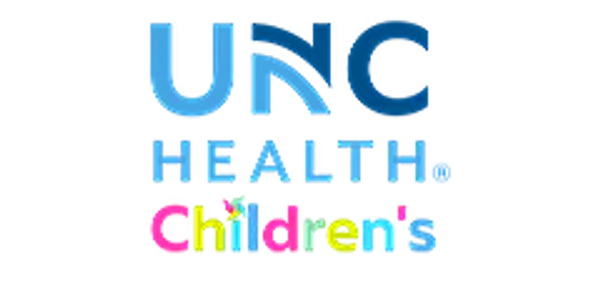 UNC health children logo in multicolor and a white background