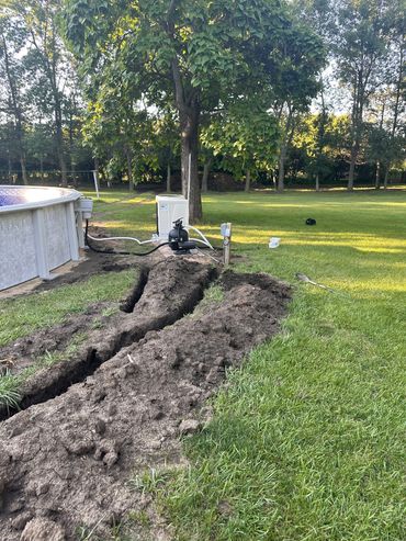 Heated swimming pool