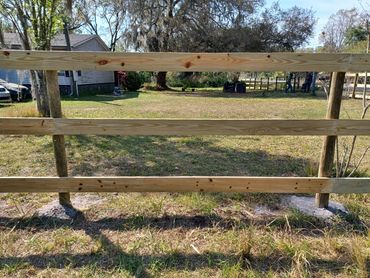 3-rail ranch fence.